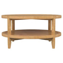 Camillo Round Solid Wood Coffee Table Maple Brown - Home & Sleep Outlet