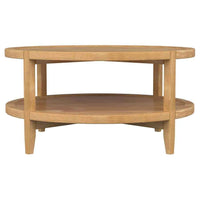 Camillo Round Solid Wood Coffee Table Maple Brown - Home & Sleep Outlet