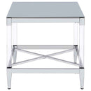 Lindley 2-piece Square Coffee and End Table Set Chrome