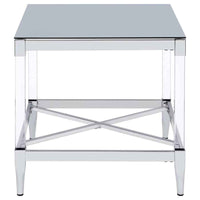 Lindley 2-piece Square Coffee and End Table Set Chrome