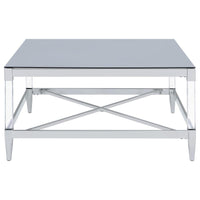 Lindley 2-piece Square Coffee and End Table Set Chrome
