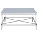Lindley 2-piece Square Coffee and End Table Set Chrome