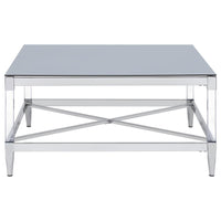 Lindley 2-piece Square Coffee and End Table Set Chrome