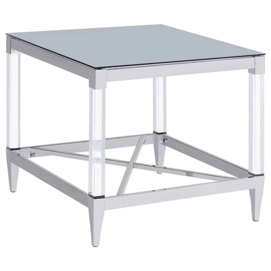 Lindley 3-piece Square Coffee and End Table Set Chrome