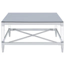 Lindley 3-piece Square Coffee and End Table Set Chrome