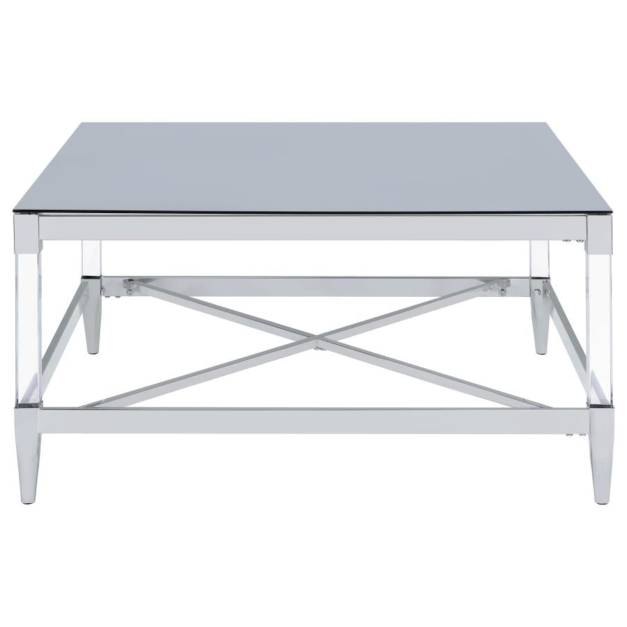 Lindley 3-piece Square Coffee and End Table Set Chrome