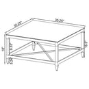 Lindley 3-piece Square Coffee and End Table Set Chrome