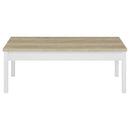 Stacie 3-piece Coffee Table Set Distressed Pine and White