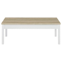 Stacie 3-piece Coffee Table Set Distressed Pine and White