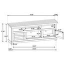 Payne 70-inch TV Stand Media Console Distressed White