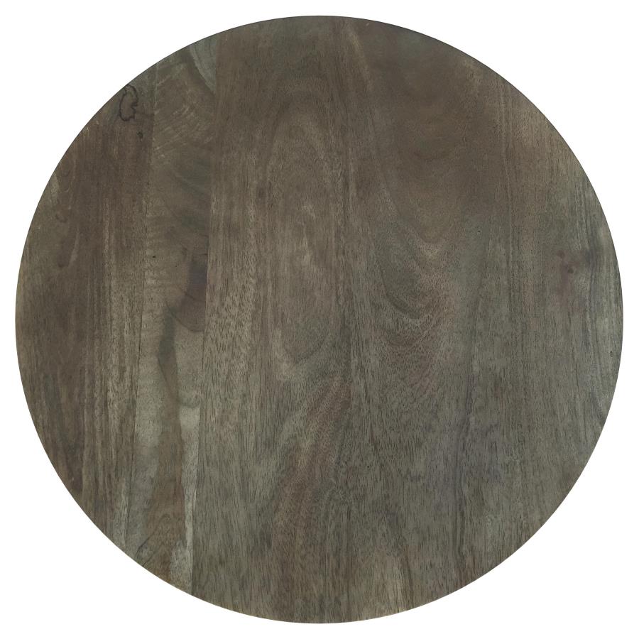 Home & Sleep Outlet - Kinkaid Round Solid Mango Wood End Table Brown