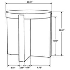 Home & Sleep Outlet - Kinkaid Round Solid Mango Wood End Table Brown