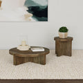 Home & Sleep Outlet - Kinkaid 2-piece Solid Wood Coffee and End Table Set Brown