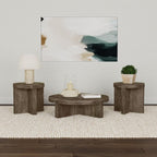 Home & Sleep Outlet - Kinkaid 3-piece Solid Wood Coffee and End Table Set Brown