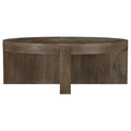 Home & Sleep Outlet - Kinkaid Round Solid Mango Wood Coffee Table Brown