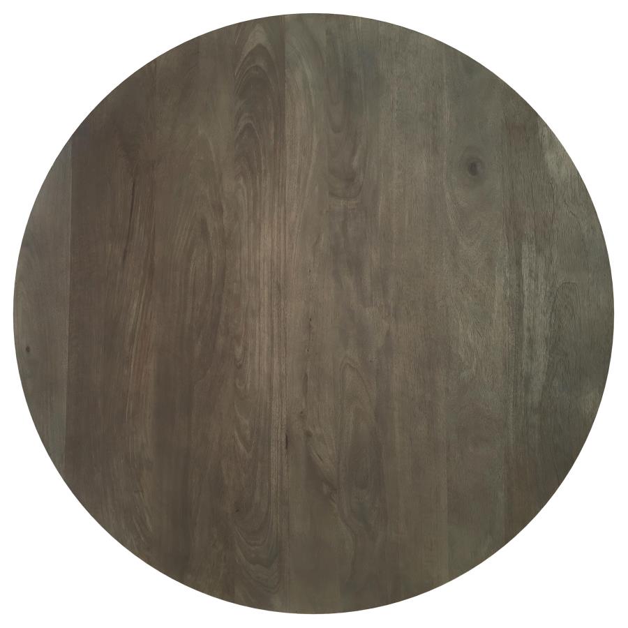 Home & Sleep Outlet - Kinkaid Round Solid Mango Wood Coffee Table Brown