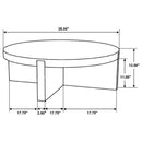 Kinkaid Round Solid Mango Wood Coffee Table Brown