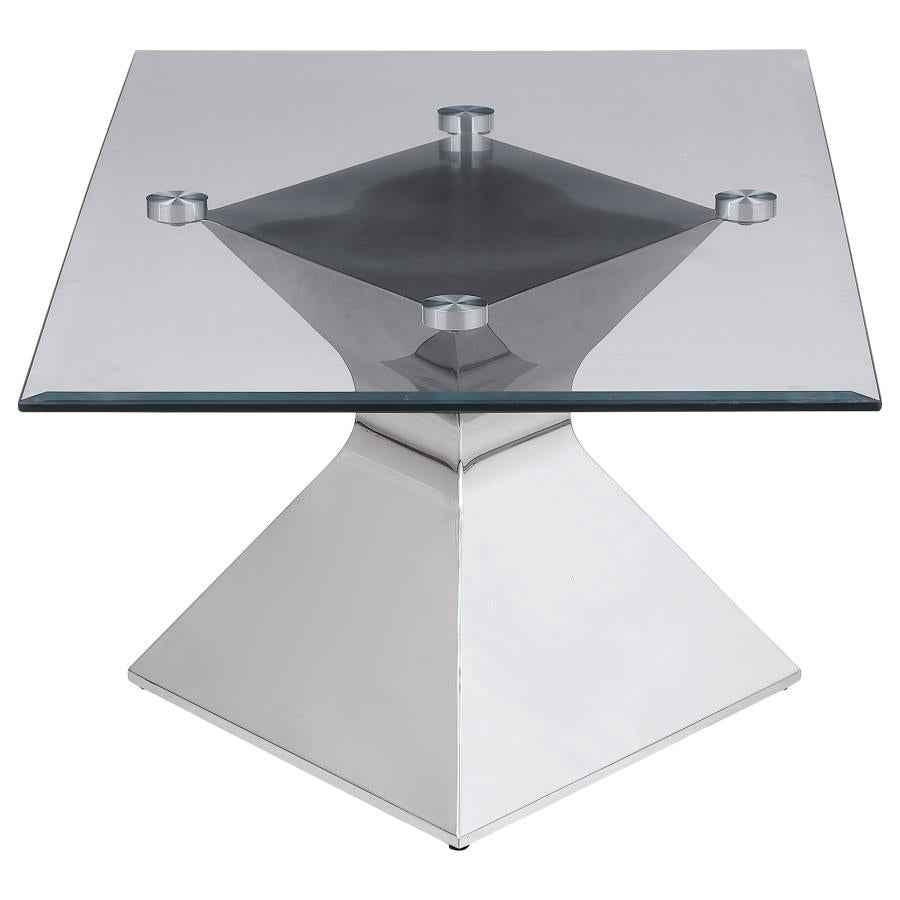 Jenny 2-piece Rectangular Coffee and End Table Set Chrome