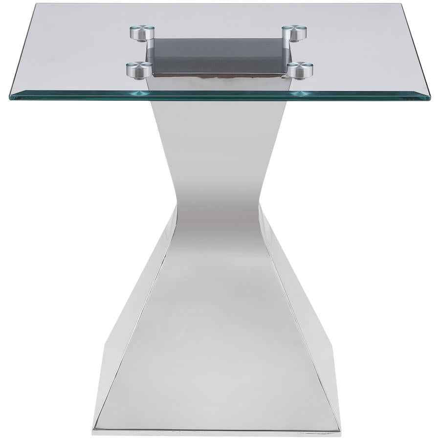 Jenny 2-piece Rectangular Coffee and End Table Set Chrome
