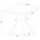 Jenny 2-piece Rectangular Coffee and End Table Set Chrome