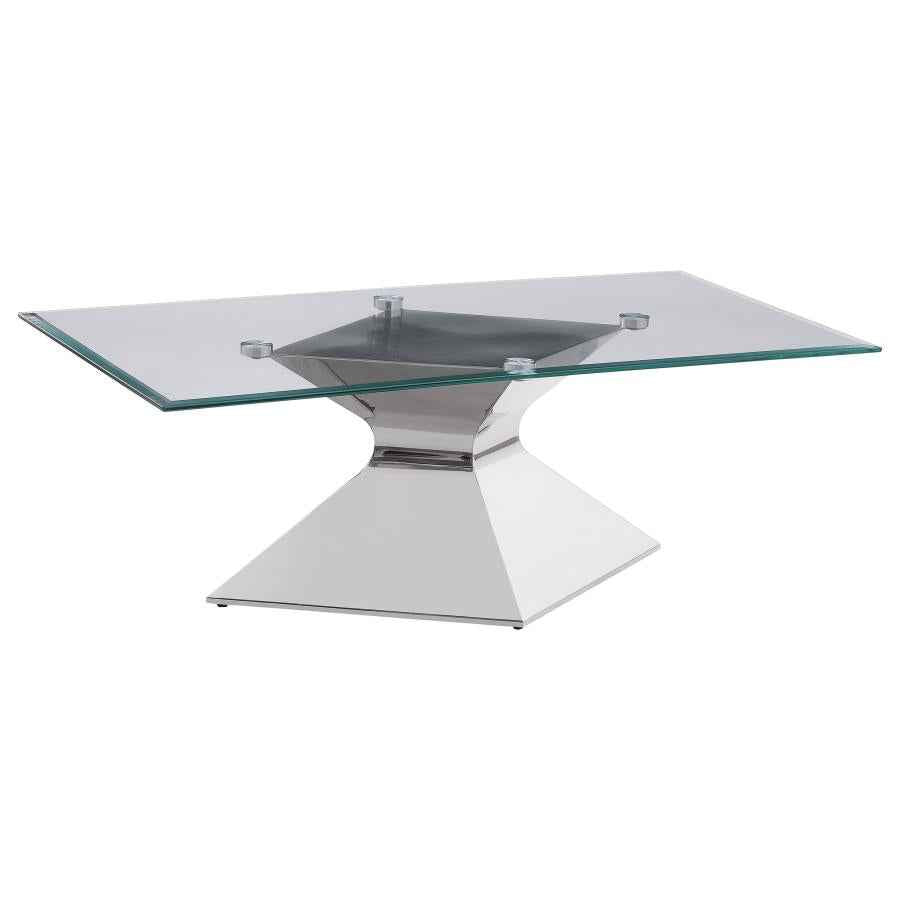 Jenny 3-piece Rectangular Coffee and End Table Set Chrome