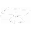 Jenny Glass Top Stainless Steel Coffee Table Chrome