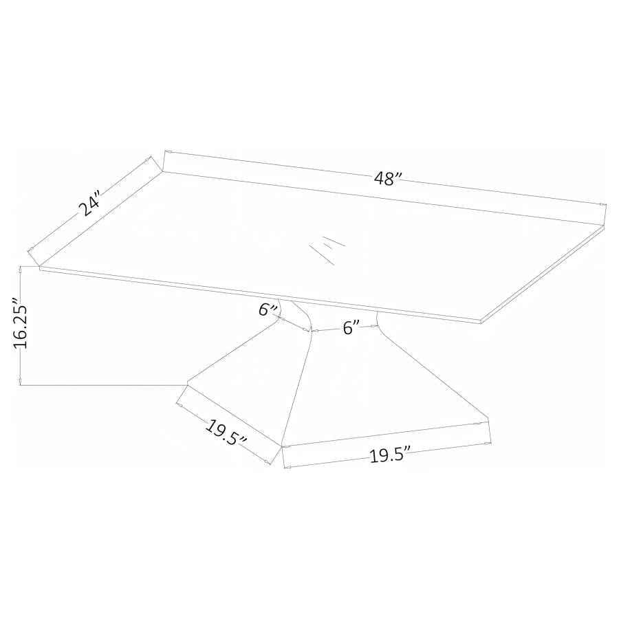 Jenny Glass Top Stainless Steel Coffee Table Chrome