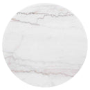 Jason Round White Marble Top Side End Table Charcoal