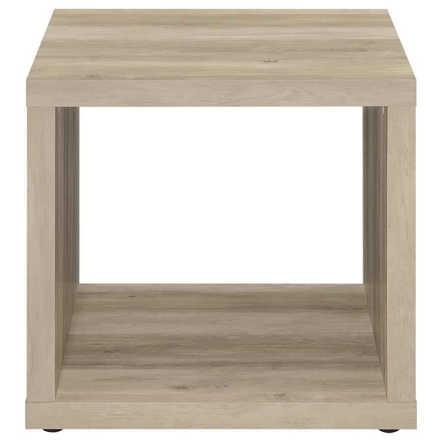 Frisco 2-piece Coffee and End Table Set Distressed Pine