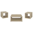Frisco 3-piece Coffee and End Table Set Distressed Pine