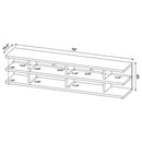 Cartmill 78-inch 2-tier TV Stand Media Console Black