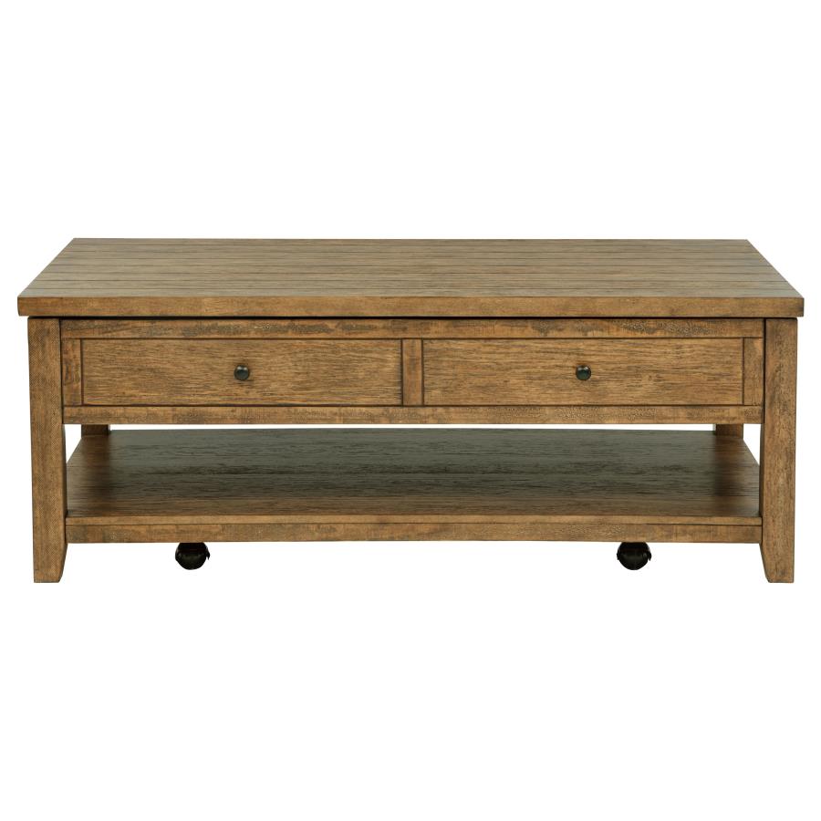 Home & Sleep Outlet - Payne 48-inch Mobile Lift Top Coffee Table Distressed Brown