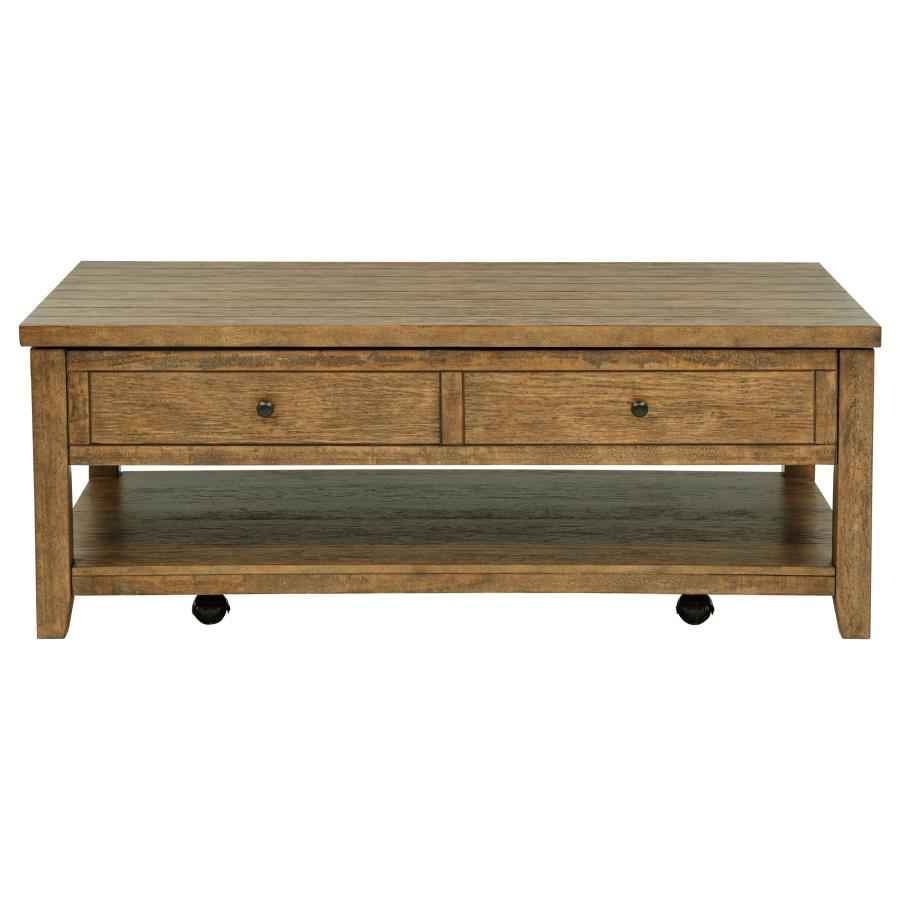 Payne 48-inch Mobile Lift Top Coffee Table Distressed Brown