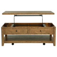Payne 48-inch Mobile Lift Top Coffee Table Distressed Brown