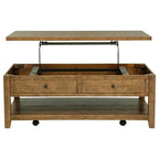 Home & Sleep Outlet - Payne 48-inch Mobile Lift Top Coffee Table Distressed Brown