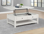 Home & Sleep Outlet - Payne 48-inch Mobile Lift Top Coffee Table Distressed White