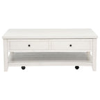 Home & Sleep Outlet - Payne 48-inch Mobile Lift Top Coffee Table Distressed White