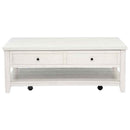 Payne 48-inch Mobile Lift Top Coffee Table Distressed White