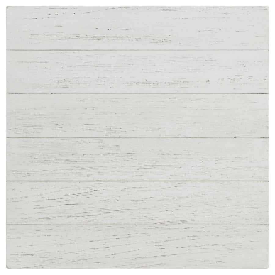 Payne Wood End Table with Shelf Distressed White