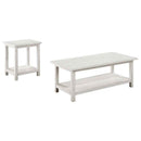 Payne 2-piece Coffee and End Table Set Distressed White