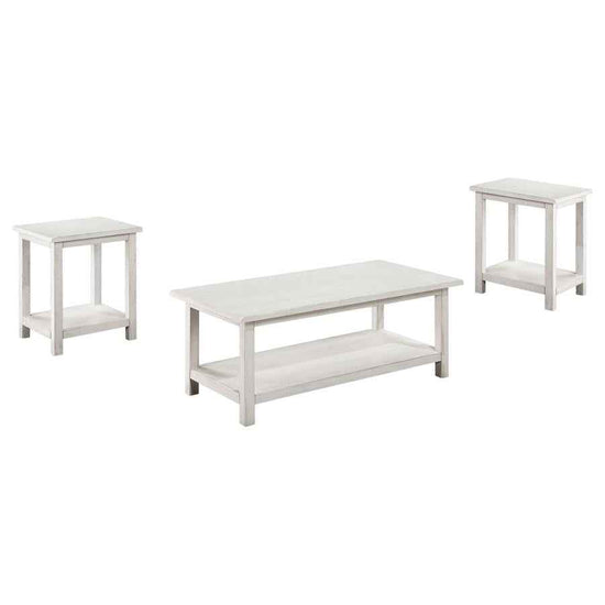 Payne 3-piece Coffee and End Table Set Distressed White