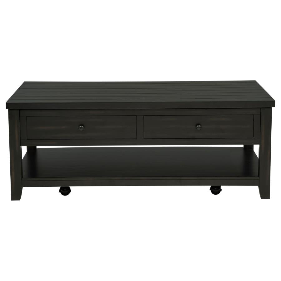Home & Sleep Outlet - Payne 48-inch Mobile Lift Top Coffee Table Distressed Java