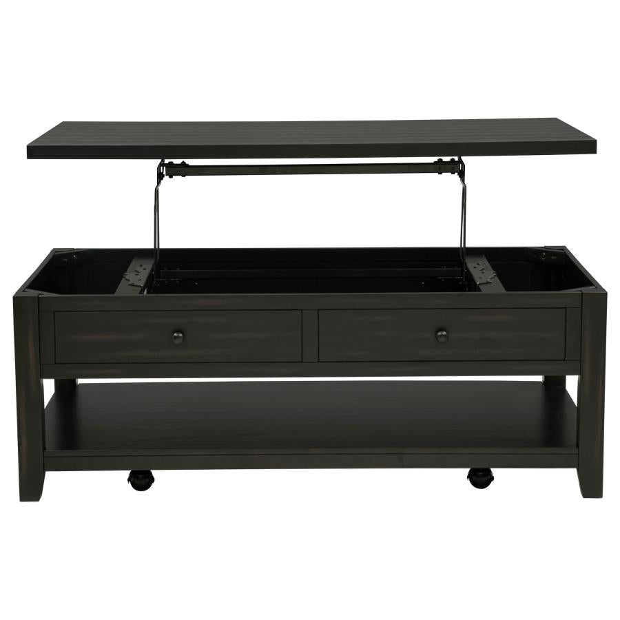 Home & Sleep Outlet - Payne 48-inch Mobile Lift Top Coffee Table Distressed Java