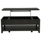 Home & Sleep Outlet - Payne 48-inch Mobile Lift Top Coffee Table Distressed Java
