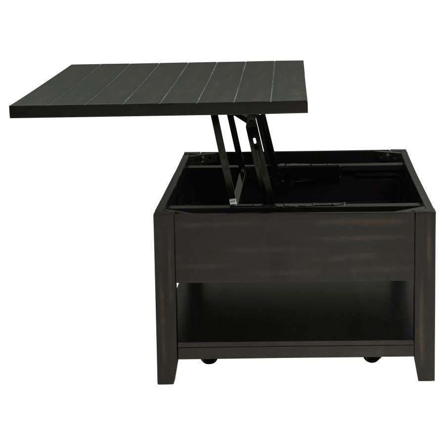 Home & Sleep Outlet - Payne 48-inch Mobile Lift Top Coffee Table Distressed Java
