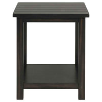 Payne Wood End Table with Shelf Distressed Java