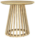 Home & Sleep Outlet - Touhy Round Solid Wood End Side Table Natural Mango
