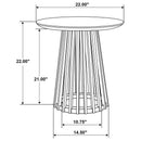 Touhy Round Solid Wood End Side Table Natural Mango