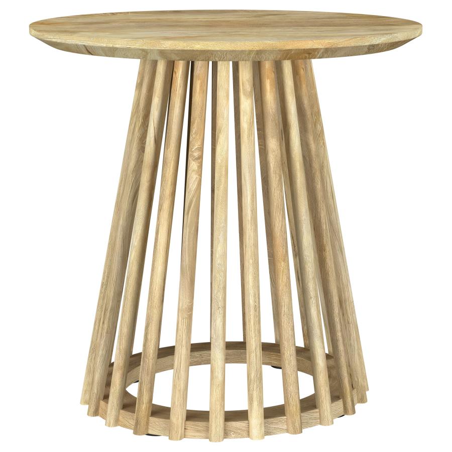Home & Sleep Outlet - Touhy 2-piece Round Coffee and End Table Set Natural Mango