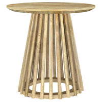 Touhy 2-piece Round Coffee and End Table Set Natural Mango
